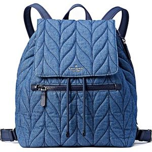 Kate Spade Ellie Large Flap Denim Backpack…
